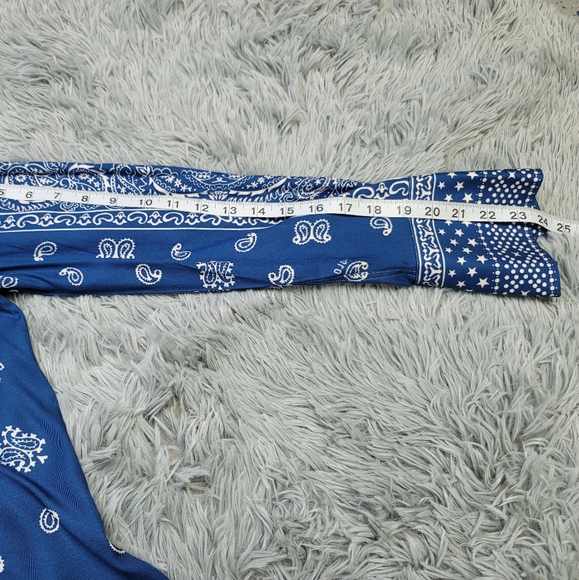 Polo Ralph Lauren Paisley print oversized shirt blue color size M - Picture 10 of 15